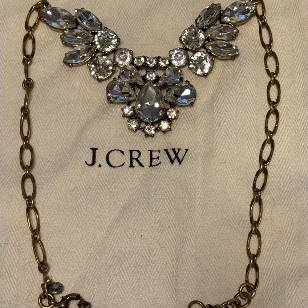 Gold-Tone Clear Crystal Statement Necklace - Women Jewelry